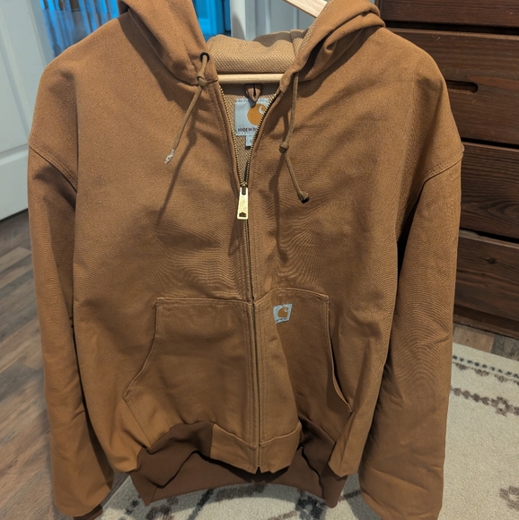 Brown Carhartt Hooded Jacket - Picture 1 of 5